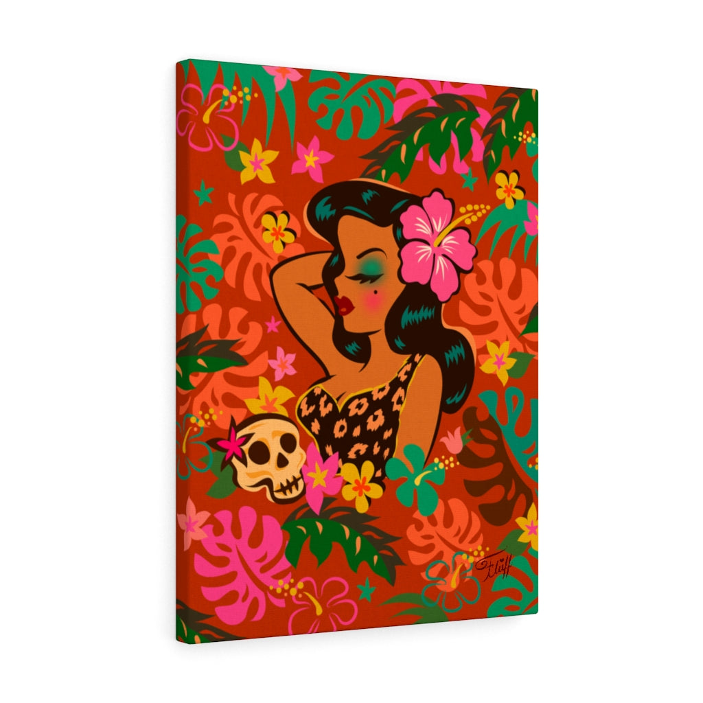 Tiki Temptress - Tropical Doll • Canvas Gallery Wrap