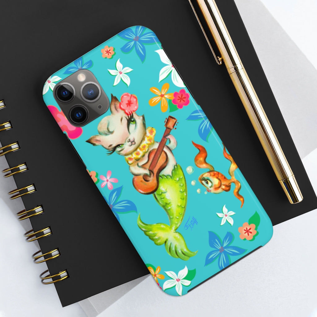 Merkitten with Ukelele • Phone Cases