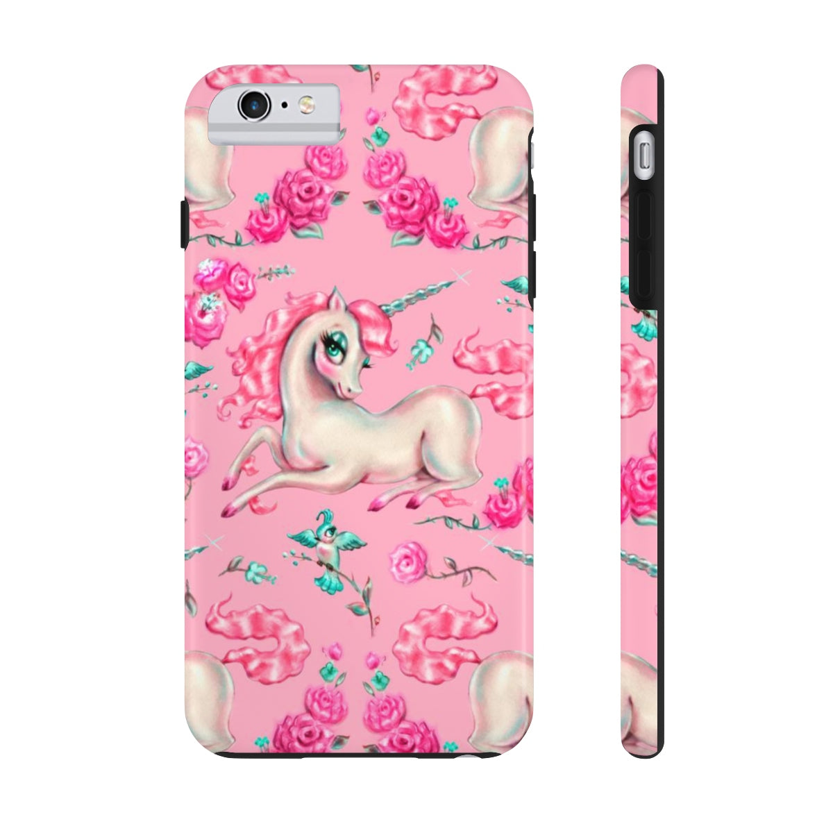 Unicorns and Roses on Pink • Phone Case