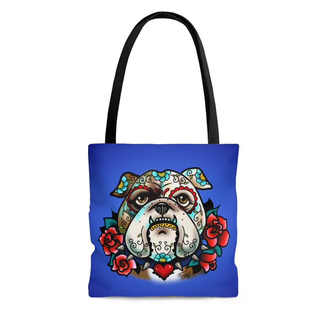 Sugar Skull Bulldog • Tote Bag