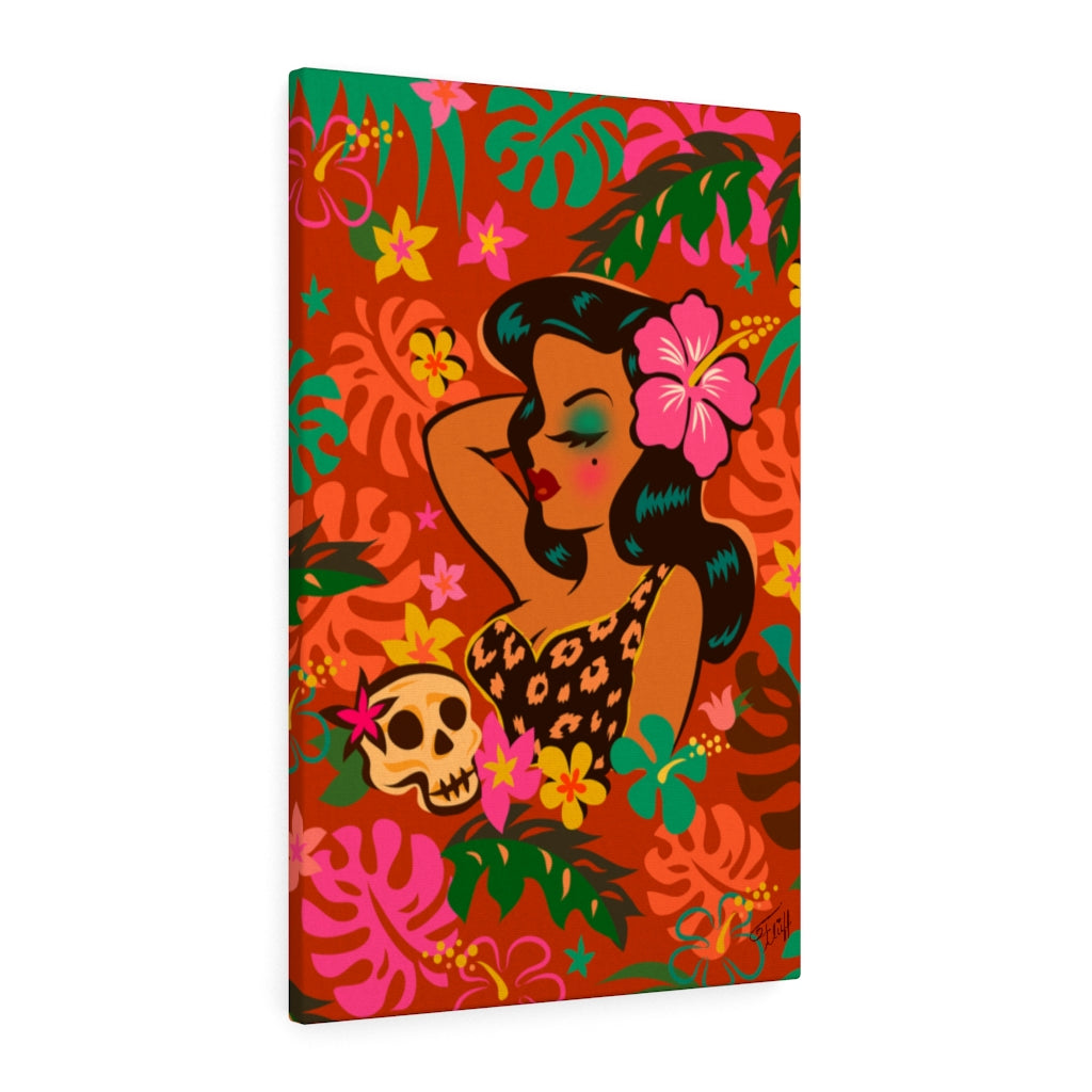 Tiki Temptress - Tropical Doll • Canvas Gallery Wrap