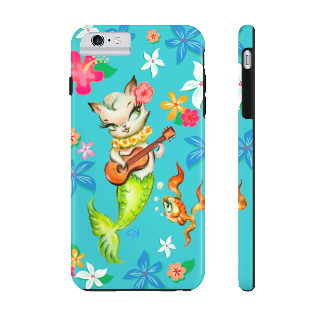 Merkitten with Ukelele • Phone Cases