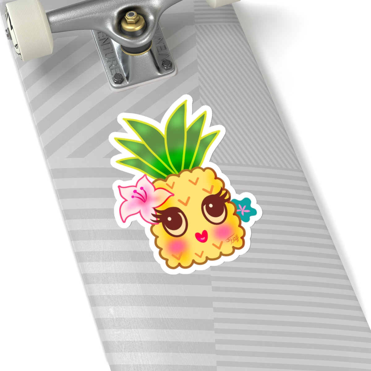 Happy Kawaii Pineapple • Kiss-Cut Sticker