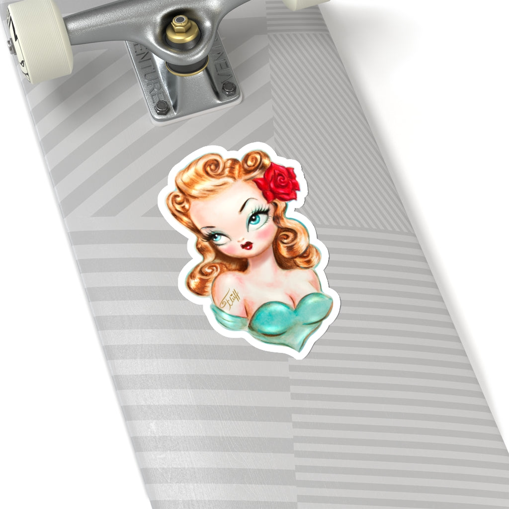 Rockabilly Babydoll Blonde • Kiss-Cut Sticker