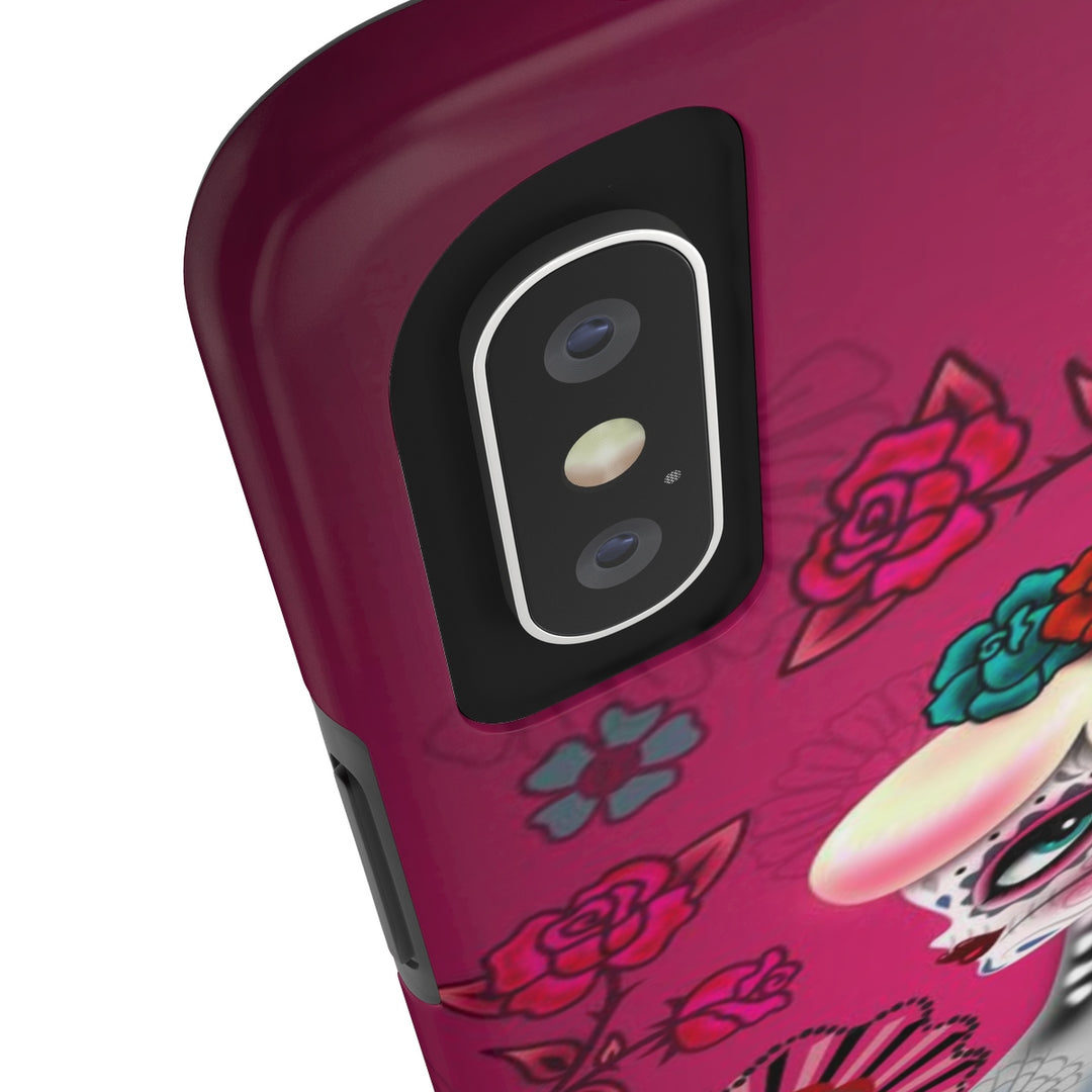 Blonde Sugar Skull Pinup Girl • Phone Case