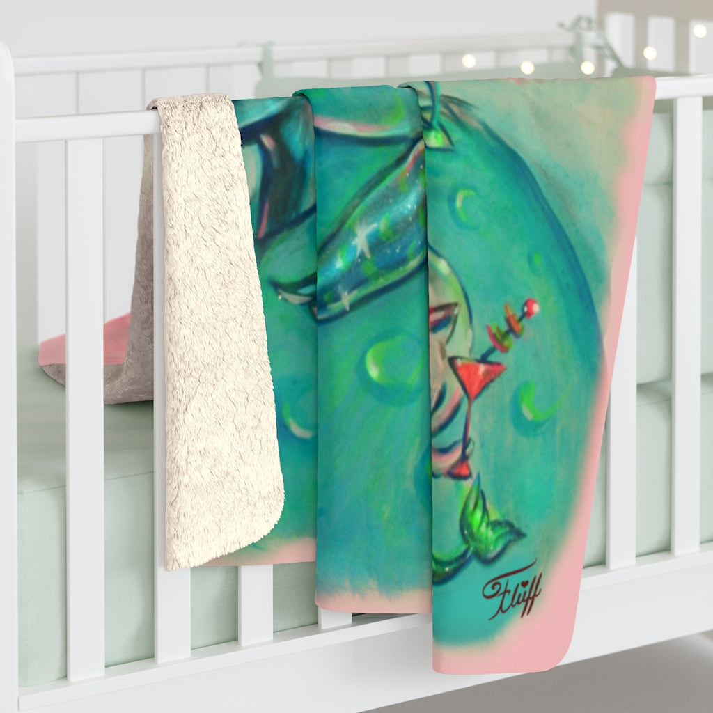 Mermaid fleece blanket hot sale