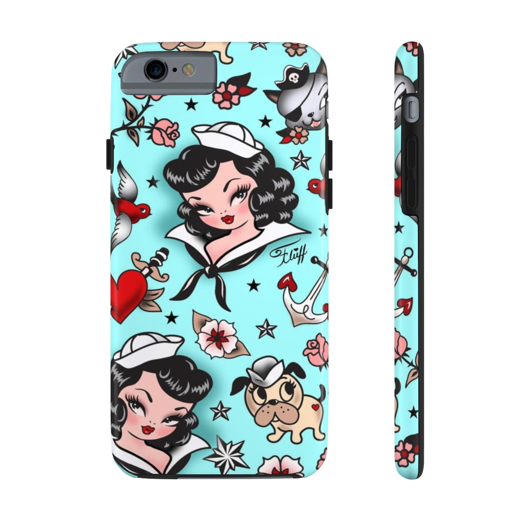 Suzy Sailor Girl on Light Blue • Phone Case