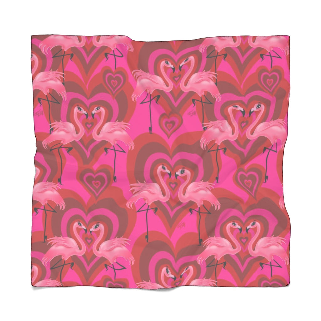 Flamingo Love Pattern • Chiffon Scarf
