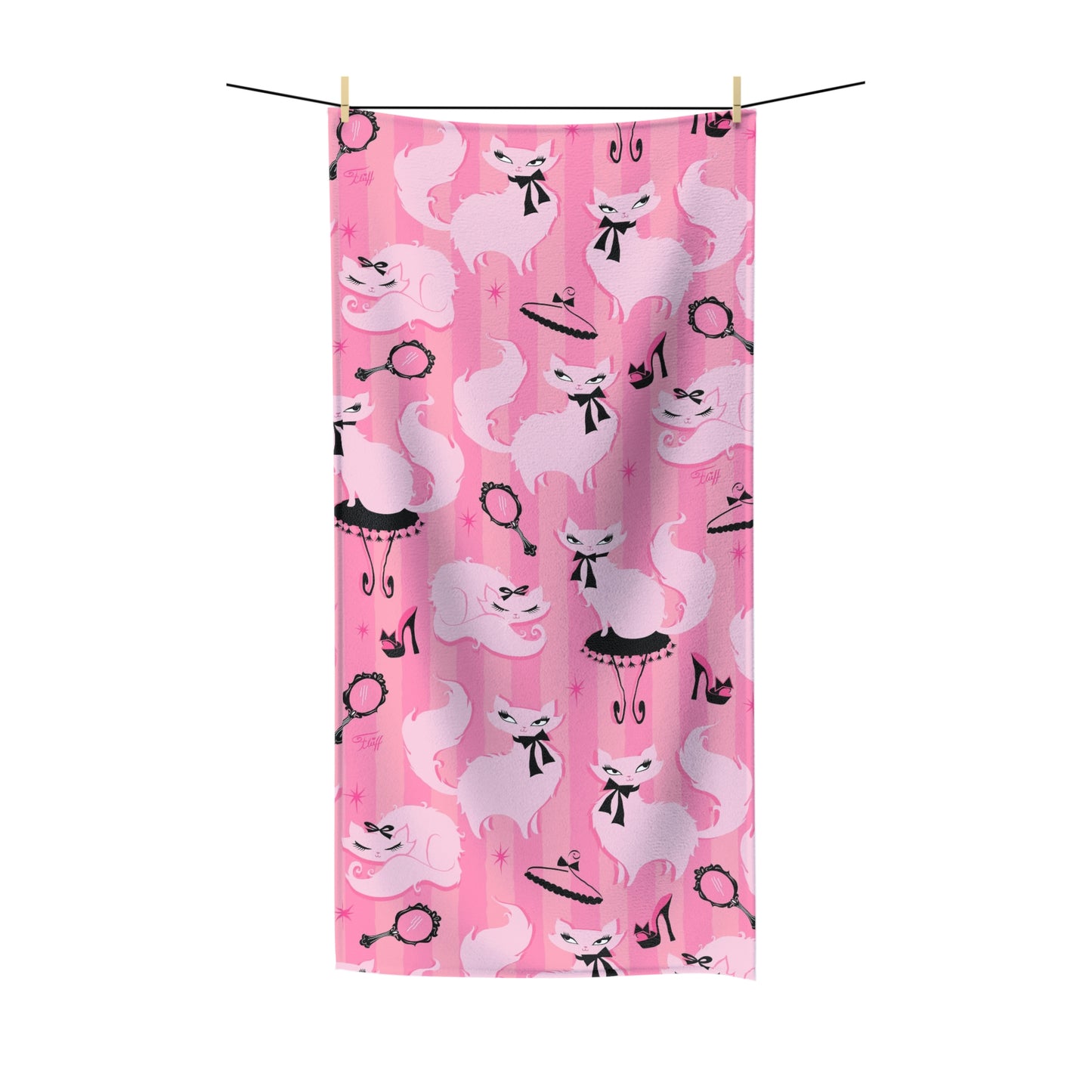 Boudoir Kitties Pink • Towel