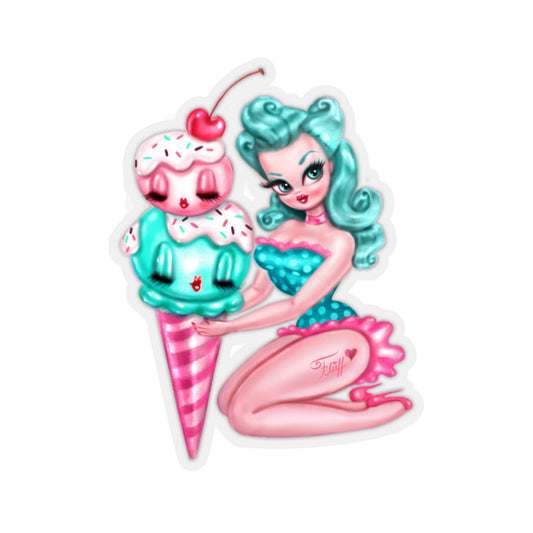 Ice Cream Doll • Kiss-Cut Sticker