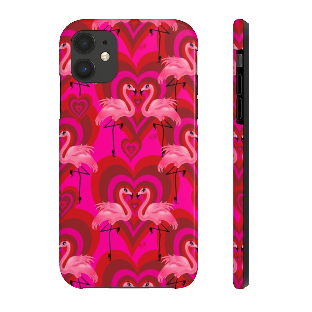 Flamingo Love Pattern • Phone Case