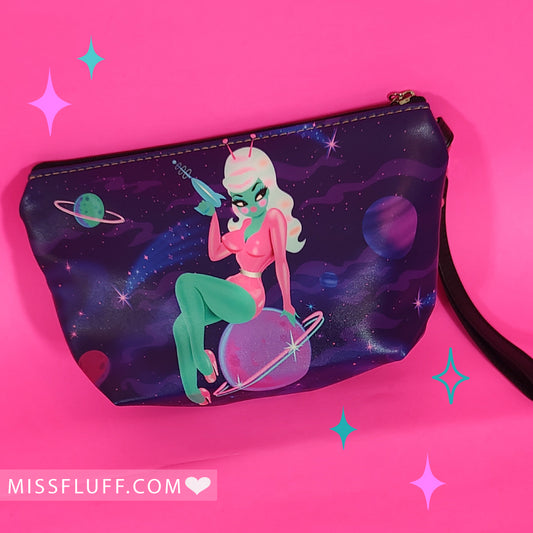 Alien Girl on Saturn • Cosmetic Bag