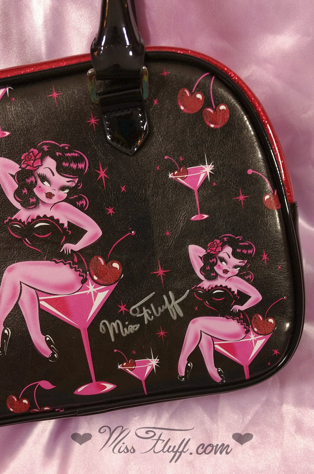 Very Special CHERRY MARTINI GIRL BOWLER BAG- SIGNED! and More!