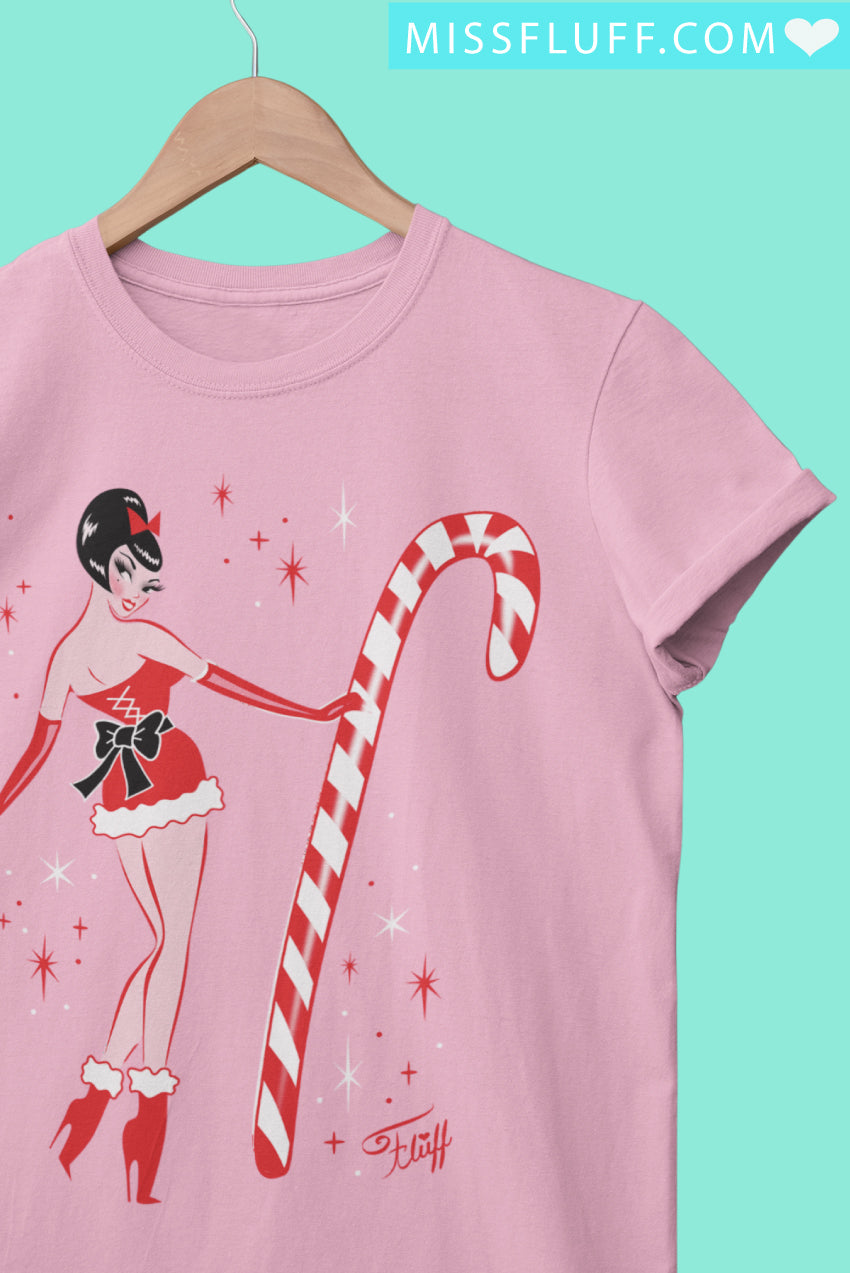 Candy Cane Girl • Women's T-Shirt