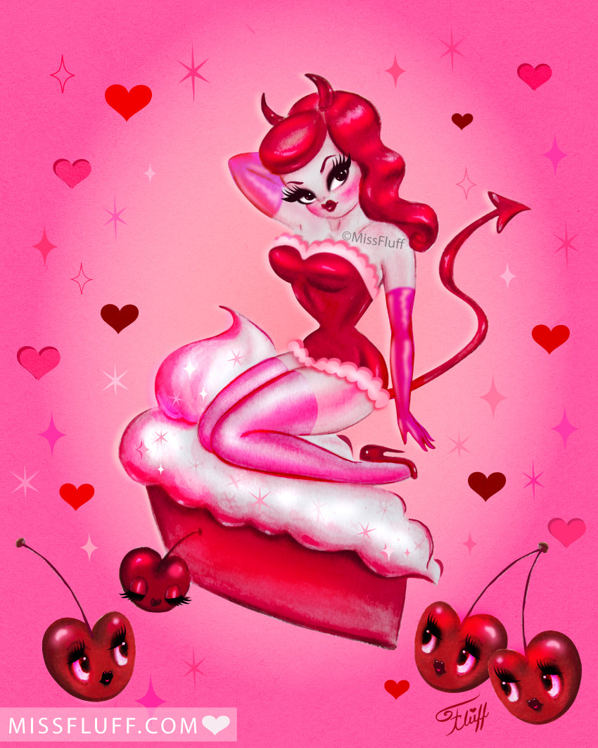 Cherry Pie Devil Girl • Art Print