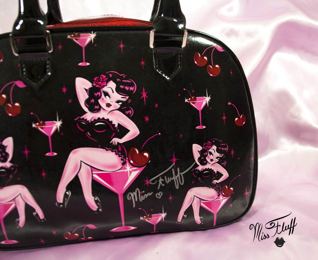 Special CHERRY MARTINI GIRL BOWLER BAG- SIGNED!