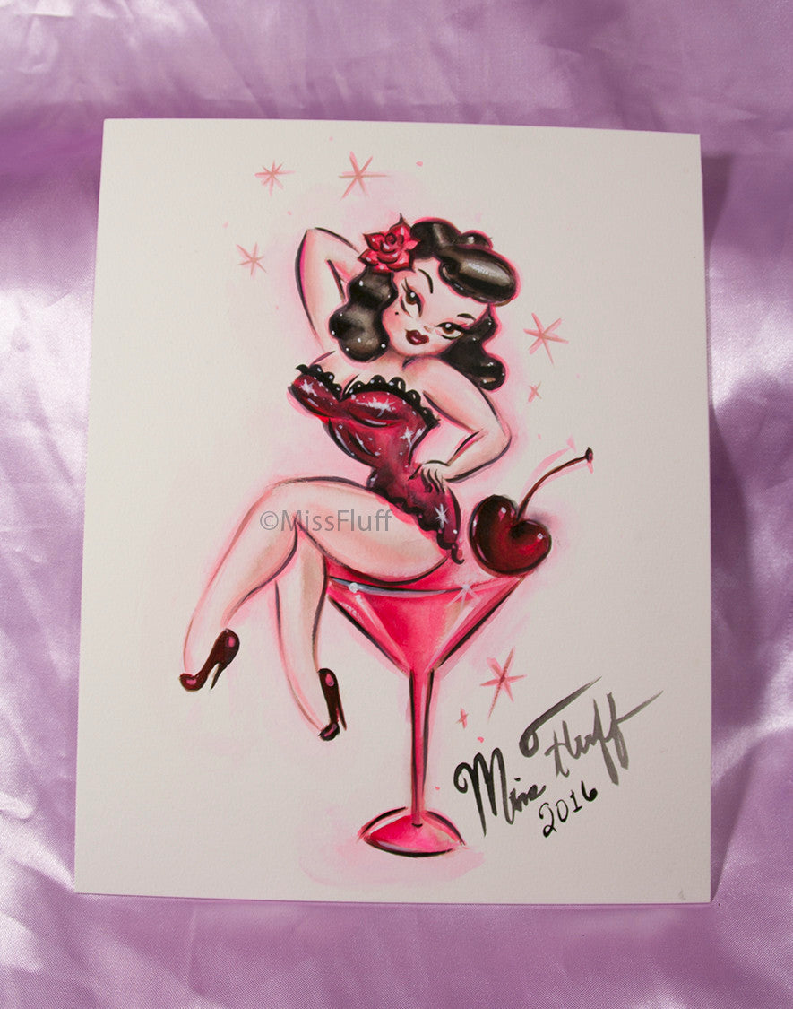 Special CHERRY MARTINI GIRL BOWLER BAG- SIGNED!