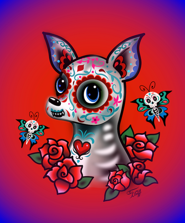 Sugar Skull Chihuahua • Art Print