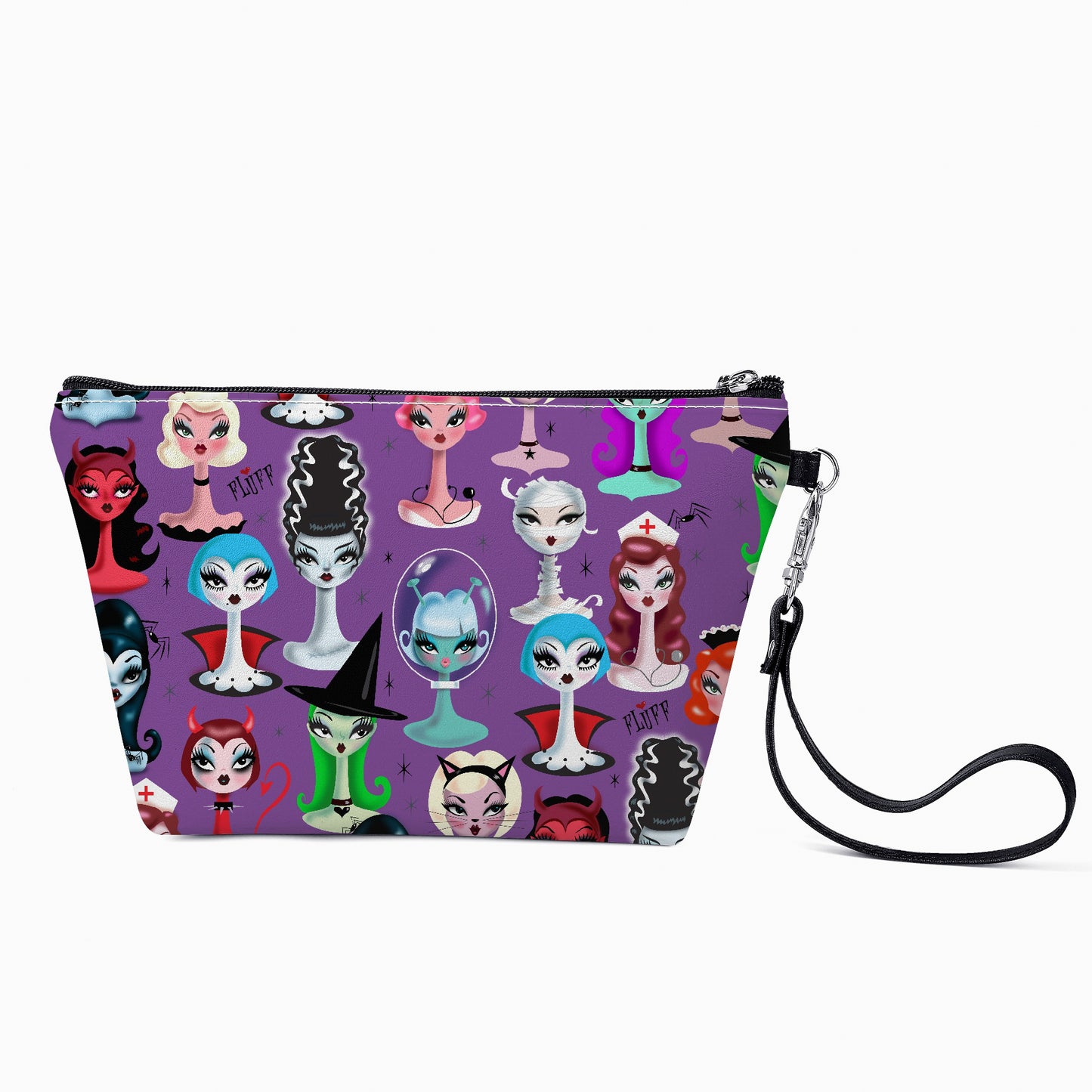 Spooky Dolls Purple • Cosmetic Bag