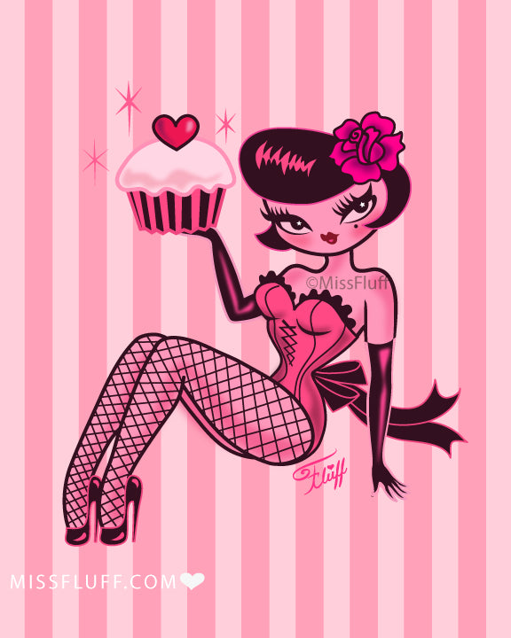 Cupcake Girl • Art Print