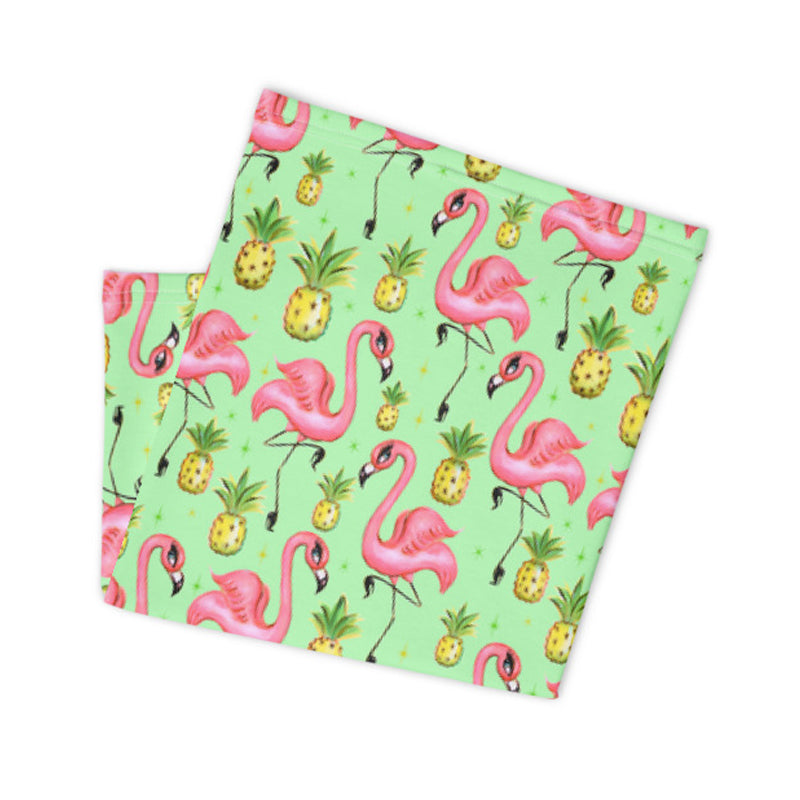 Flamingos and Pineapples • Neck Gaiter Face Mask