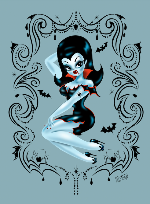 Glampire Pinup Vamp • Art Print