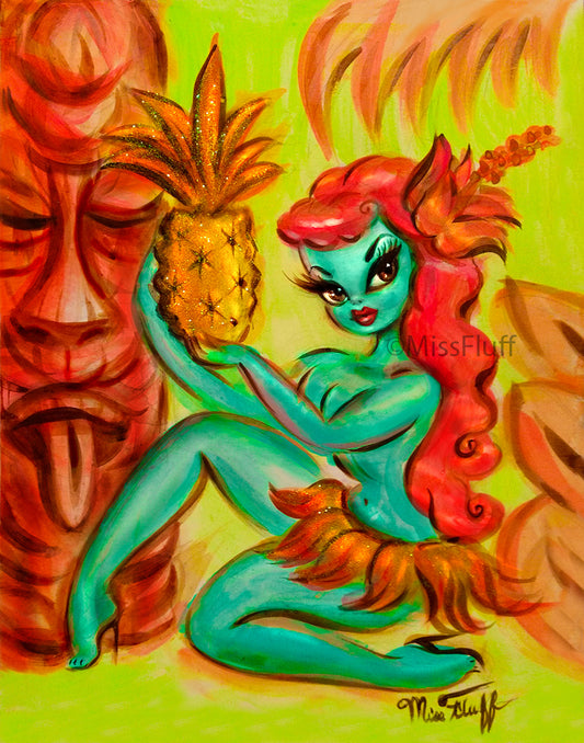 Dance of the Golden Pineapple • Art Print