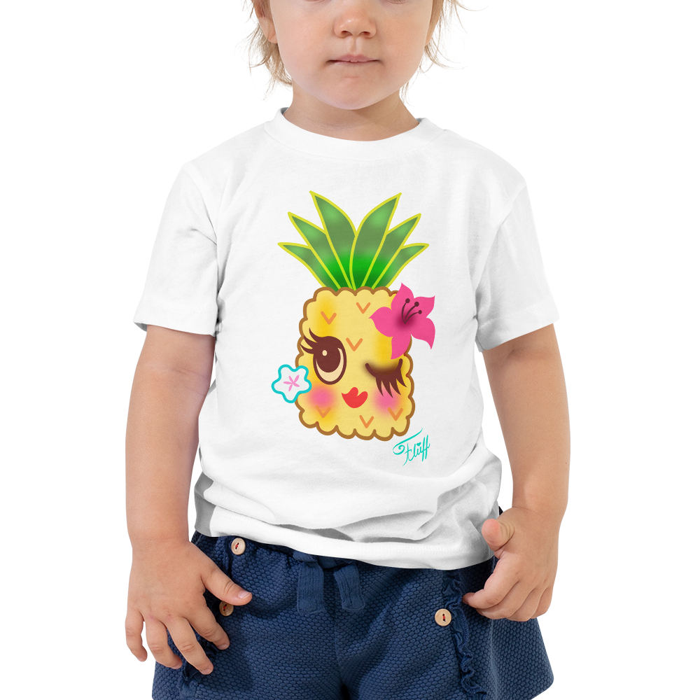 Happy Kawaii Pineapple • Toddler Short Sleeve Tee