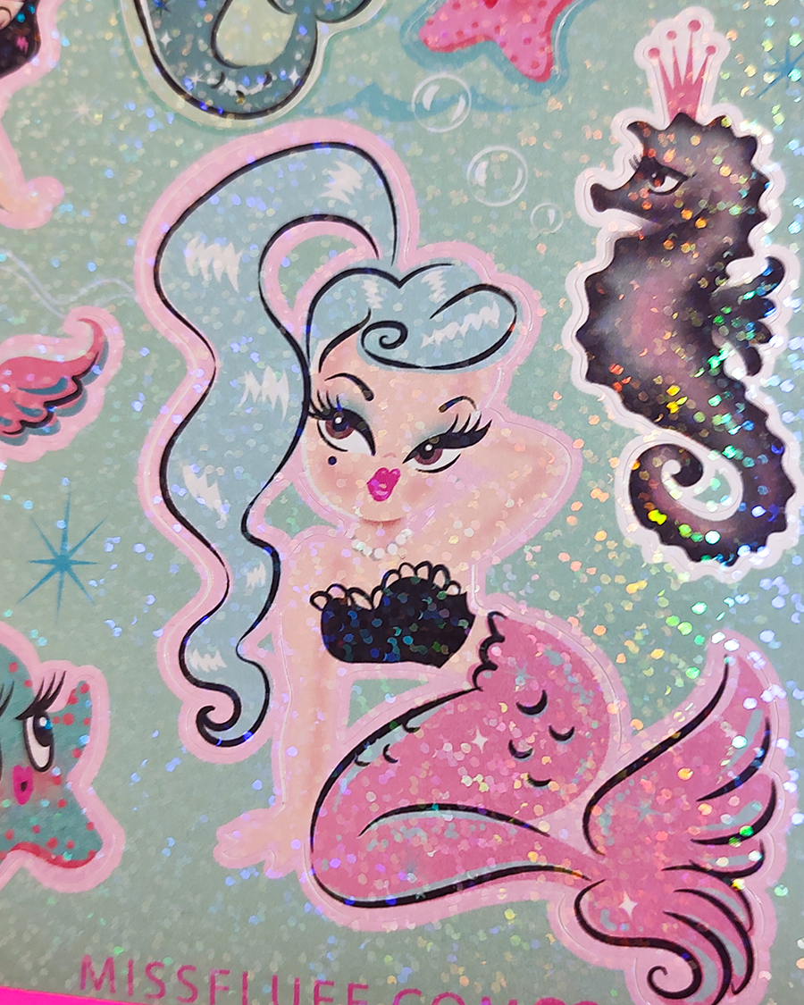 Baby Doll Mermaids • Glitter Sticker Sheet