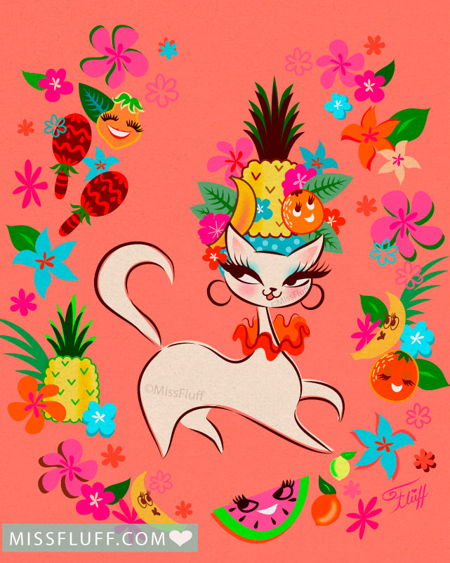 Kitten Miranda Tangerine • Art Print