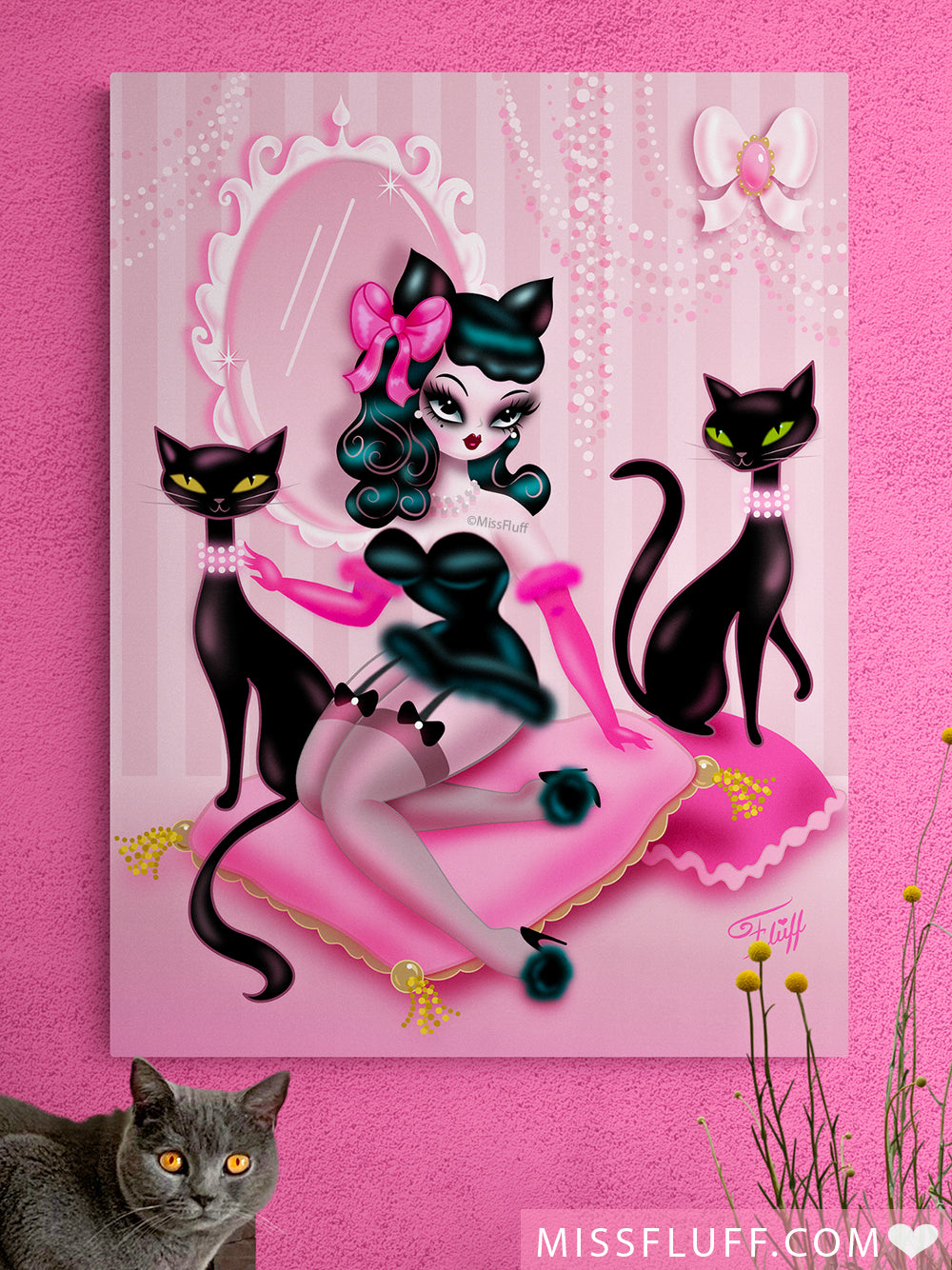 Kitten Boudoir Doll • Canvas Gallery Wrap