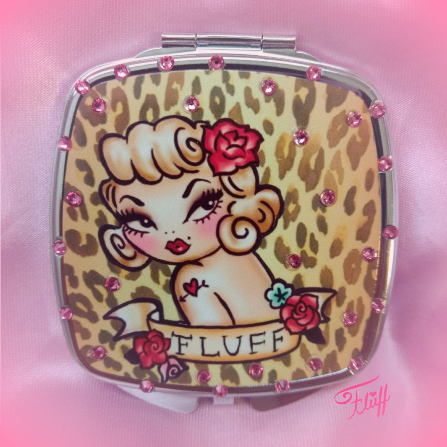 Special Edition • Lady Leopard Mirror Compact - with Swarovski Crystals!