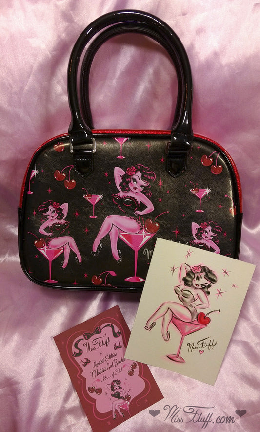 Very Special CHERRY MARTINI GIRL BOWLER BAG- SIGNED! and More!