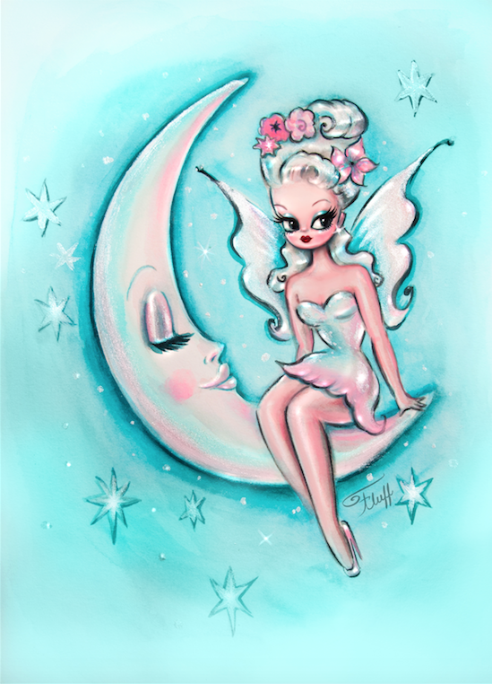 Fairy on the Moon • Art Print