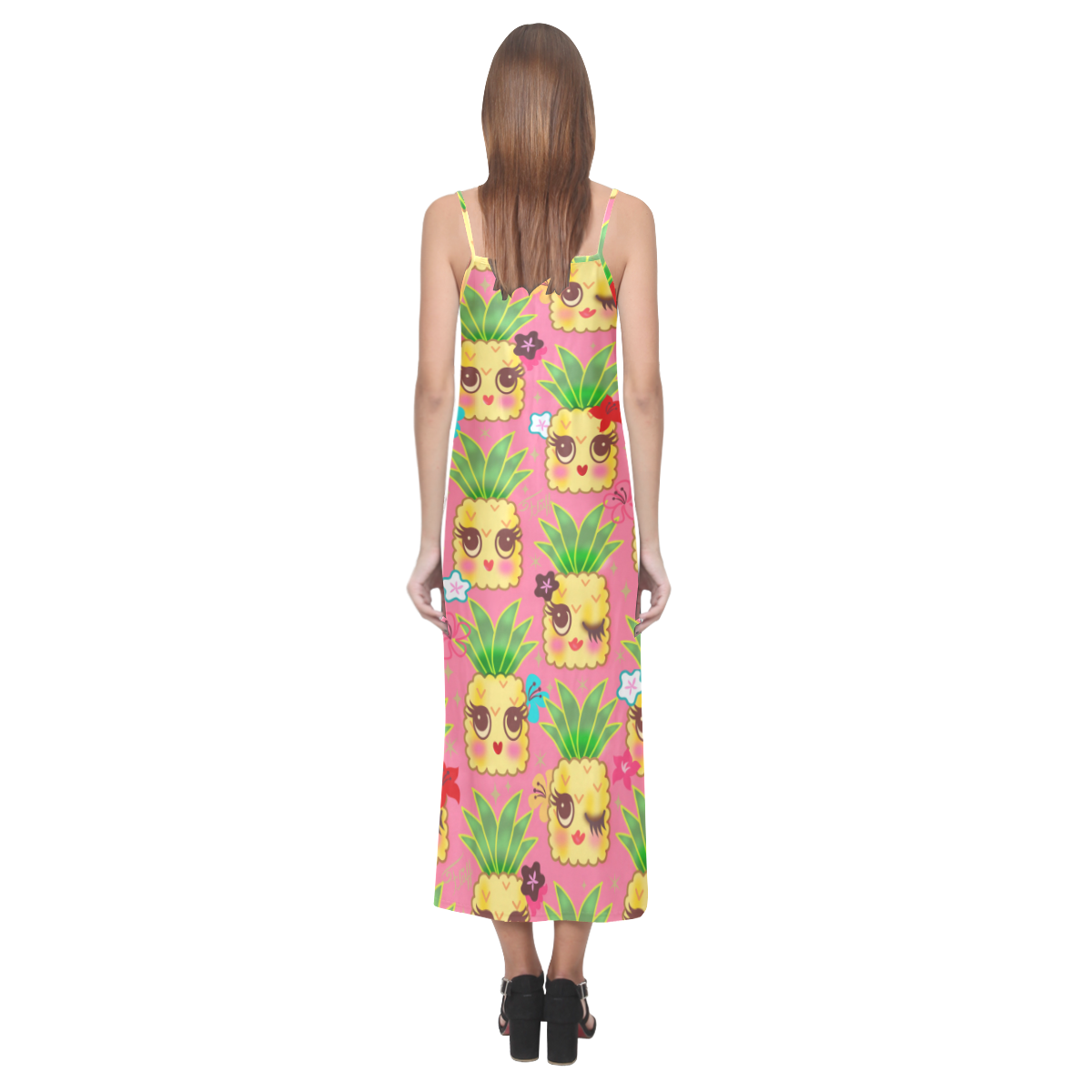 Happy Kawaii Cute Pineapples on Pink • LIMITED EDITION Dress