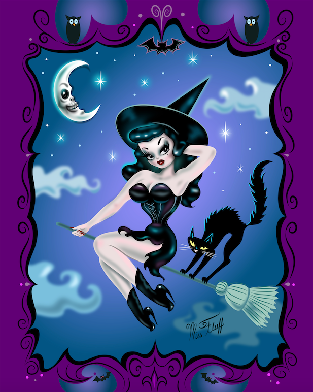 Hex Kitten Witch • Art Print