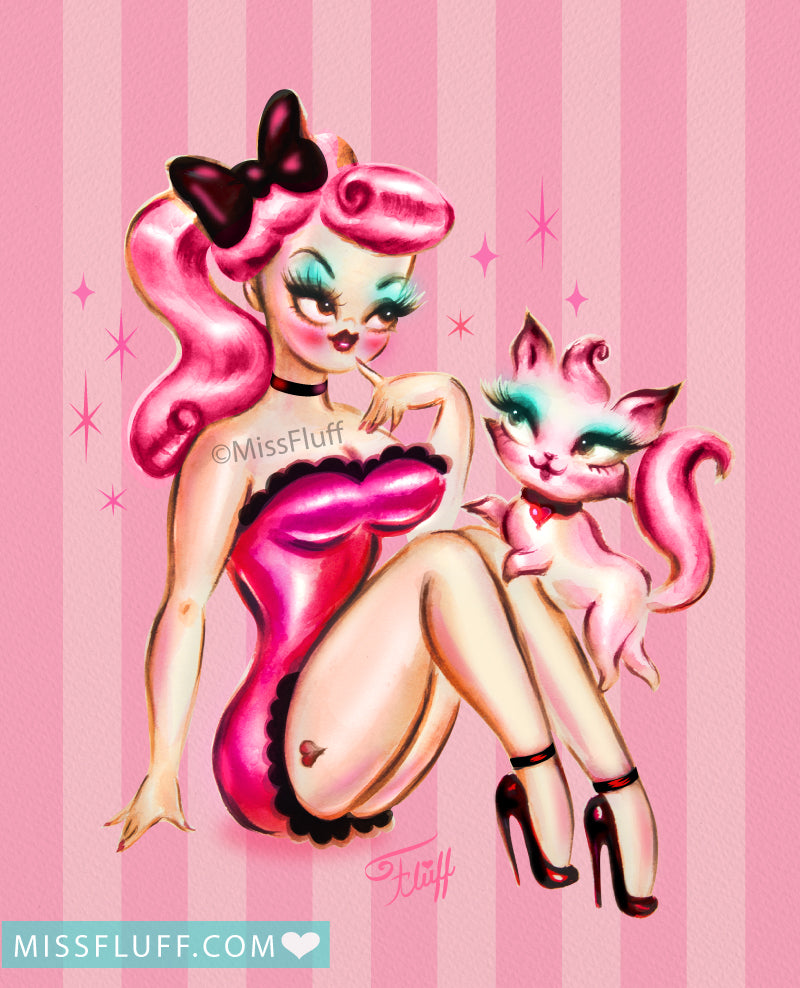 Smitten Kitten • Art Print