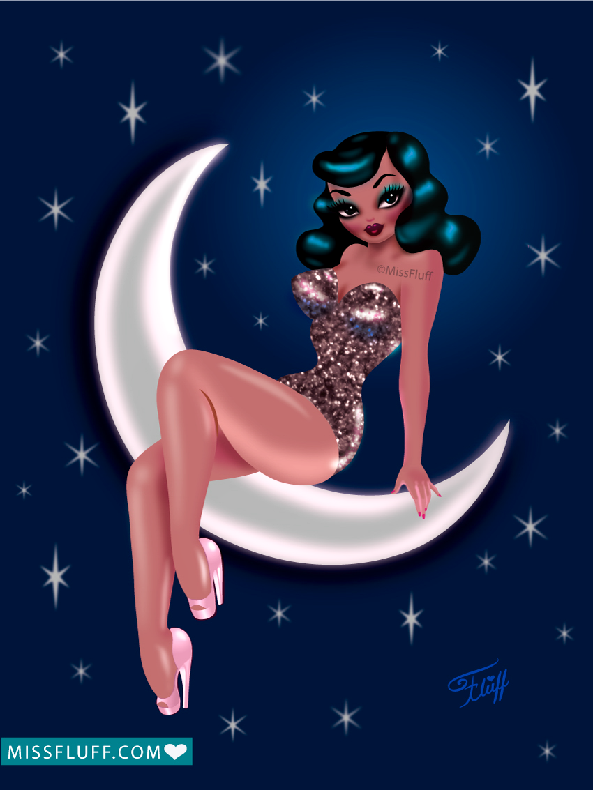 Star Gazer Brunette • Art Print