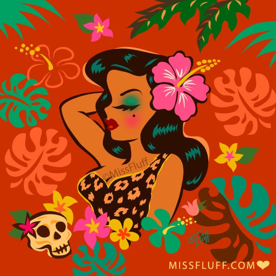 Tiki Temptress - Tropical Doll • Art Print