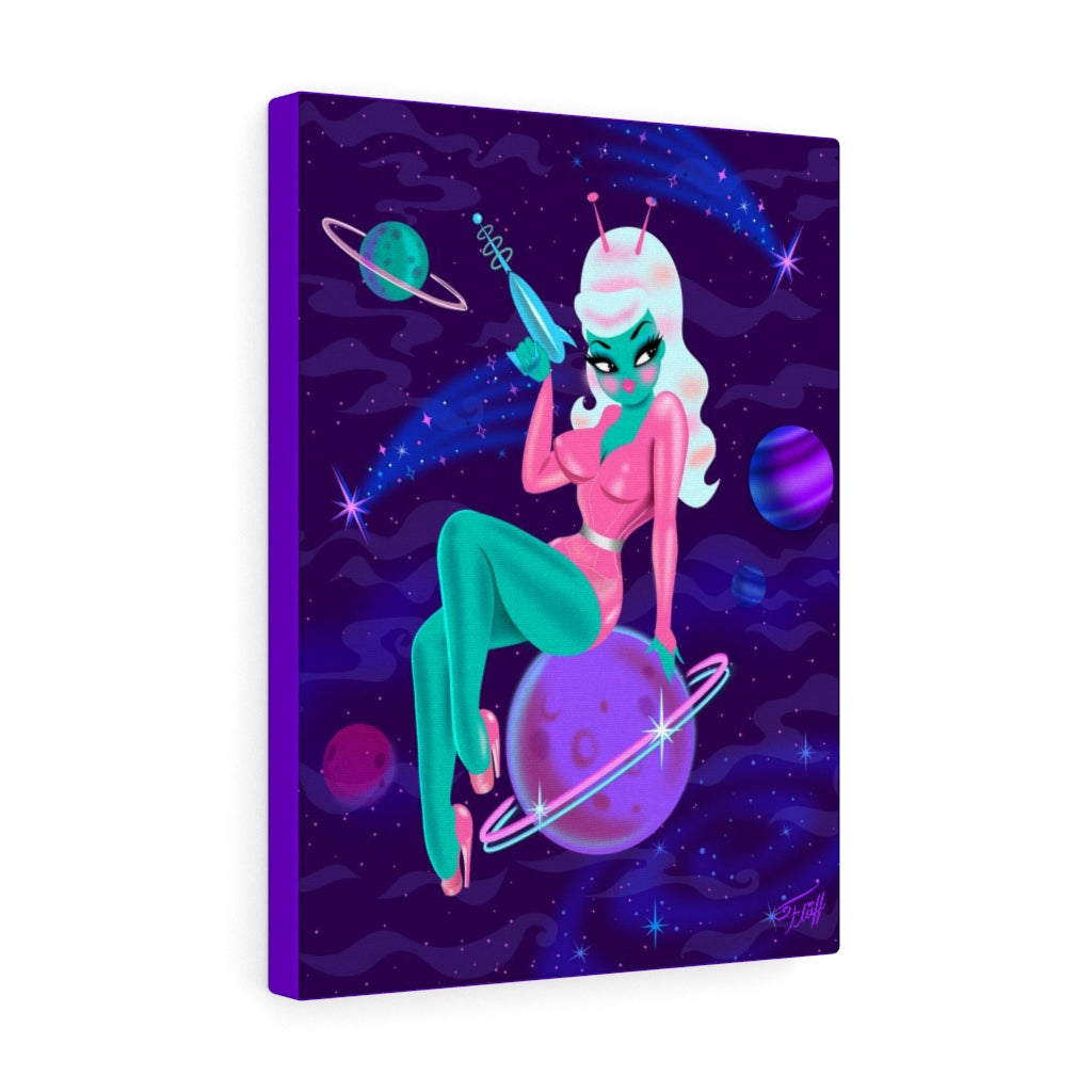 Alien Girl on Saturn • Canvas Gallery Wrap