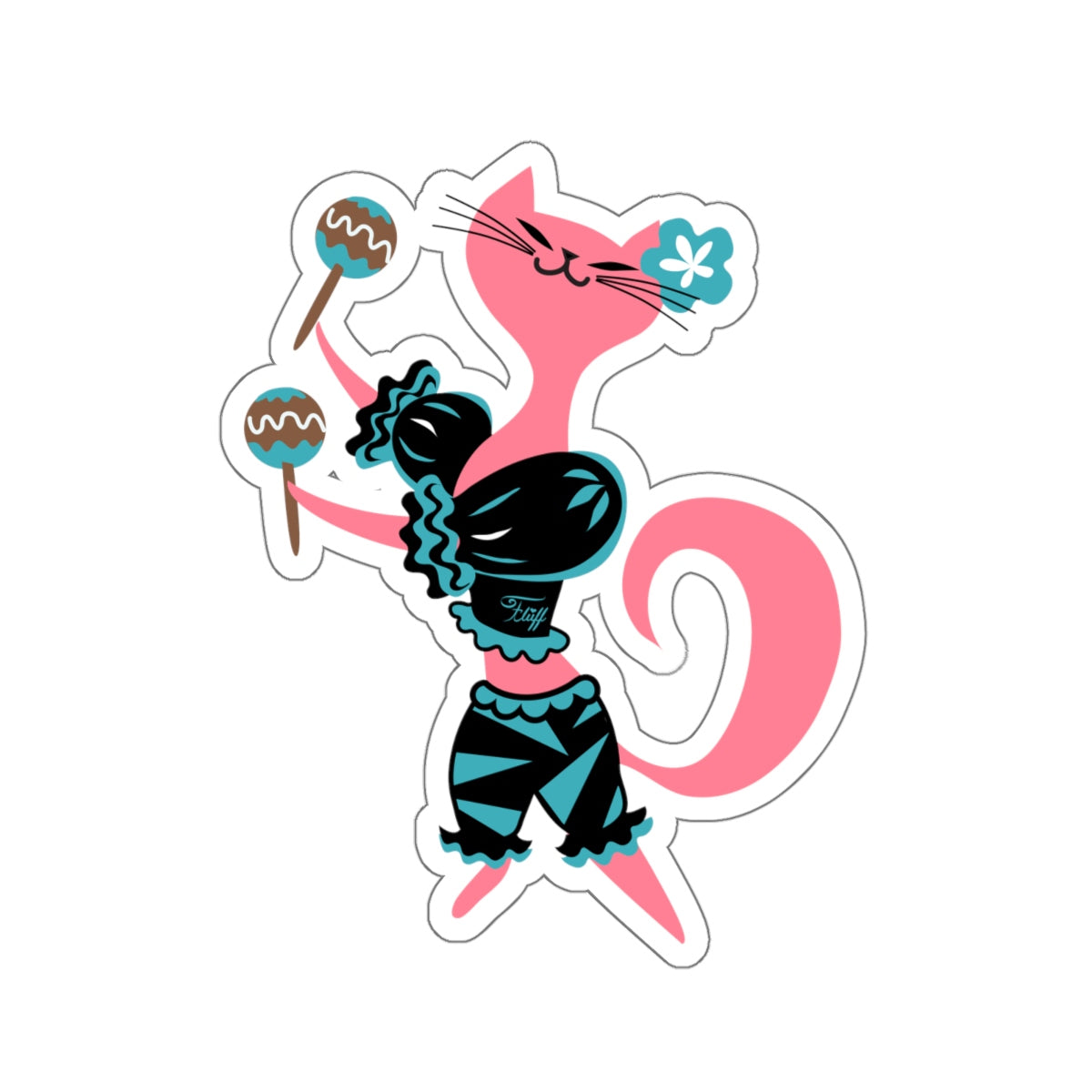 Mambo Kitty Pink • Kiss-Cut Sticker