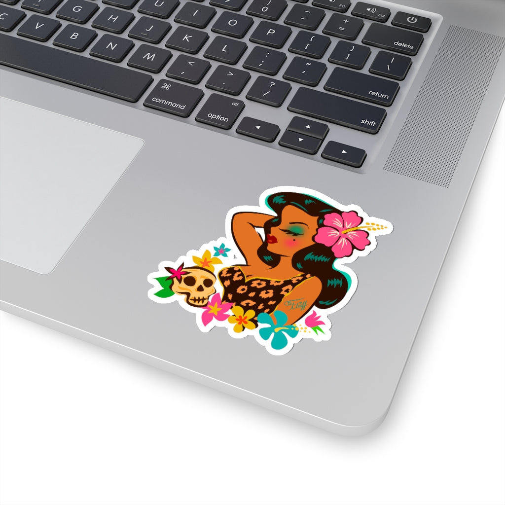 Tiki Temptress - Tropical Doll • Kiss-Cut Sticker