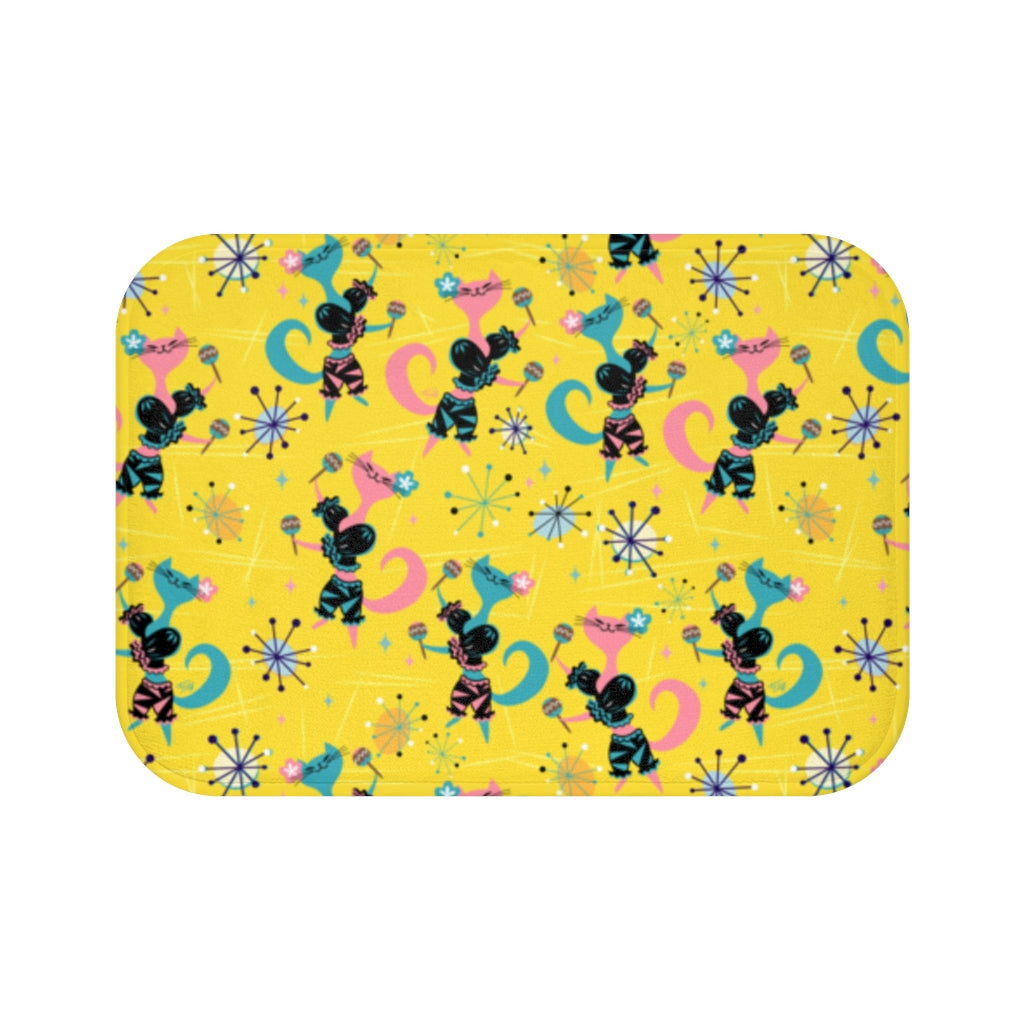 Mambo Kitties Yellow • Bath Mat