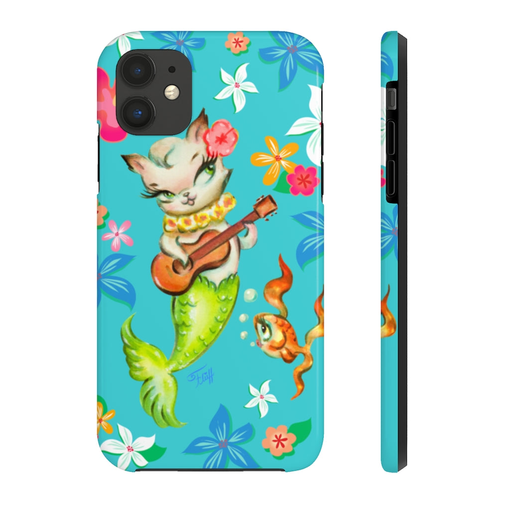 Merkitten with Ukelele • Phone Cases