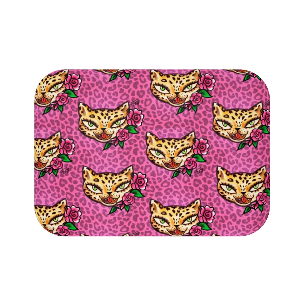Leopard Kitty • Bath Mat