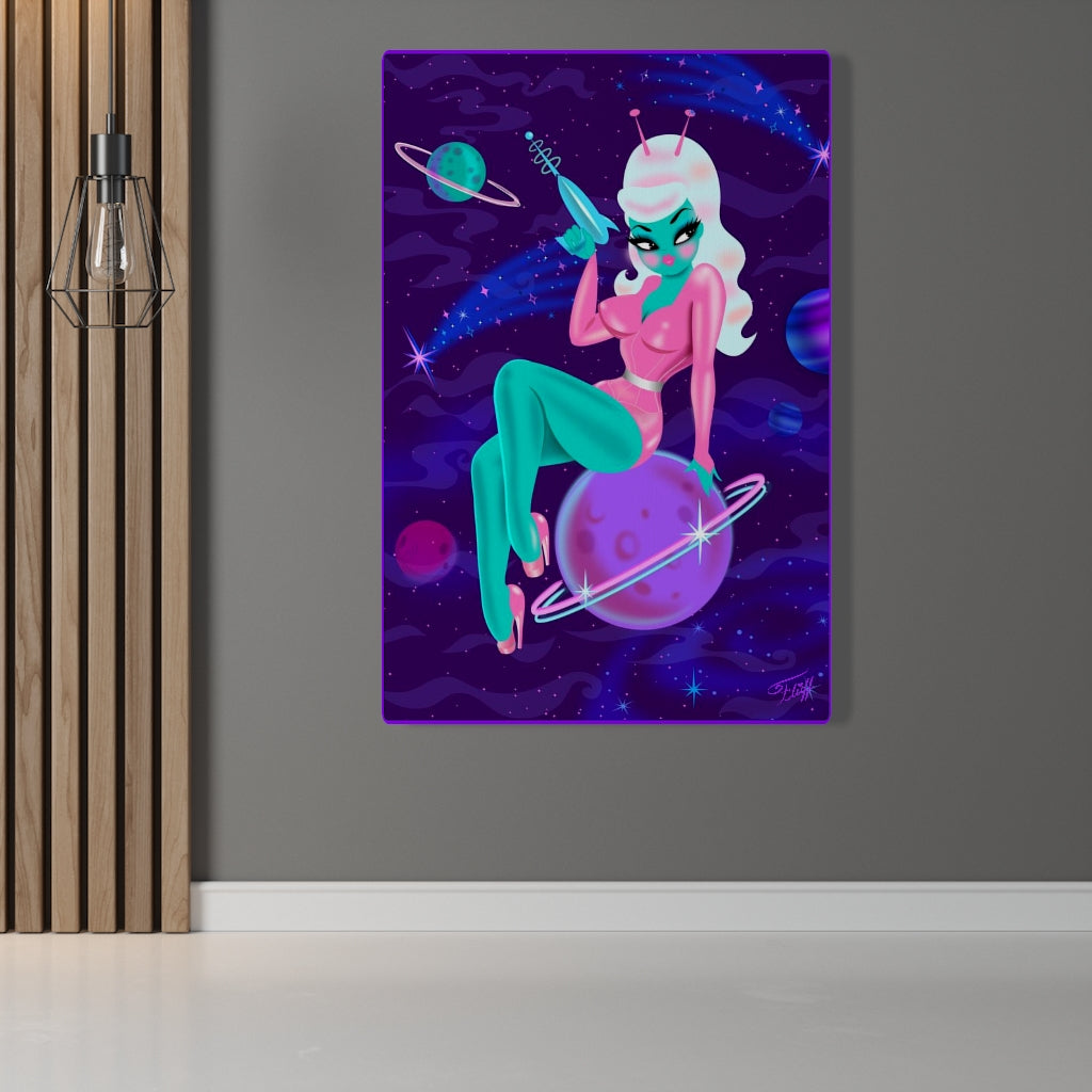 Alien Girl on Saturn • Canvas Gallery Wrap