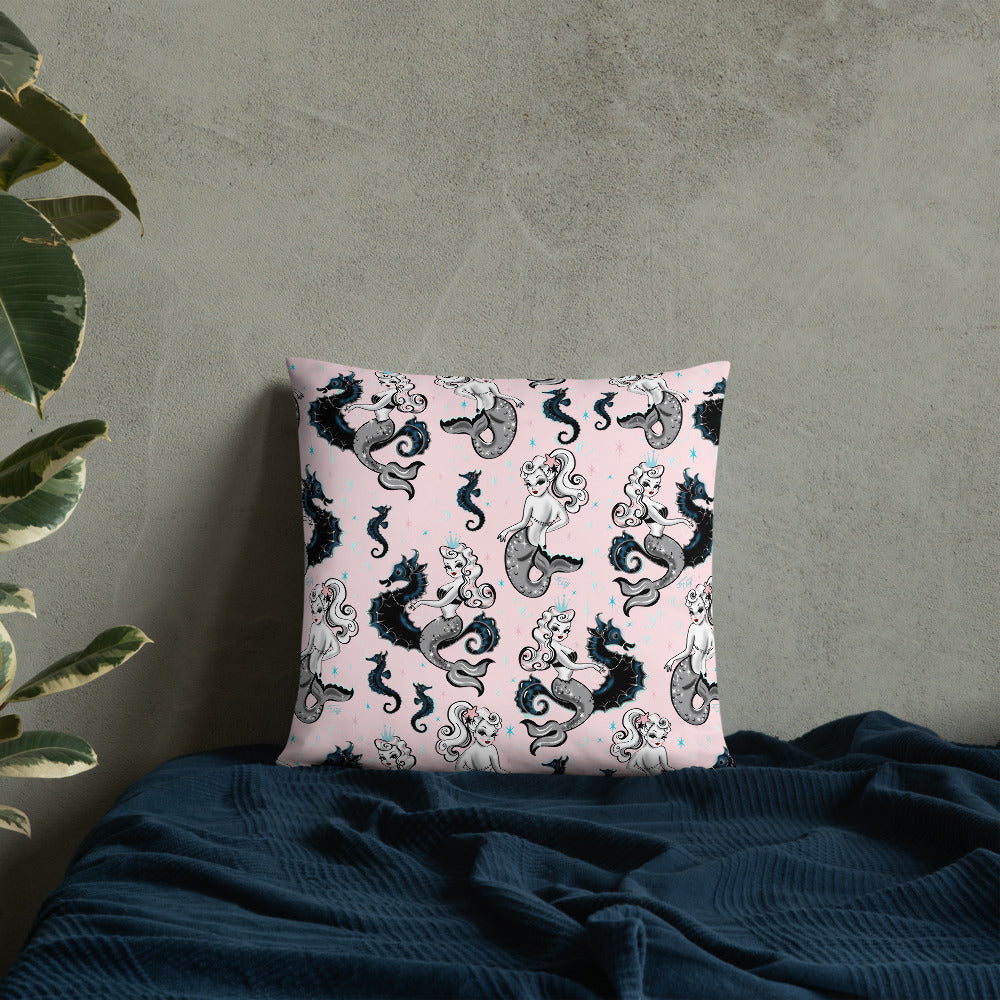 Pearla on Pink • Throw Pillow