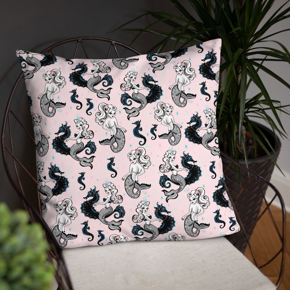 Pearla on Pink • Throw Pillow