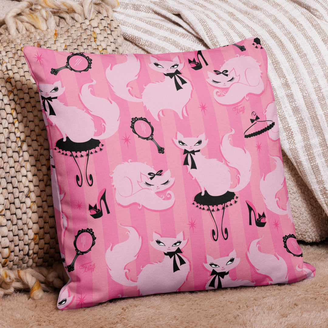 Boudoir Kitties Pink • Decor Pillow