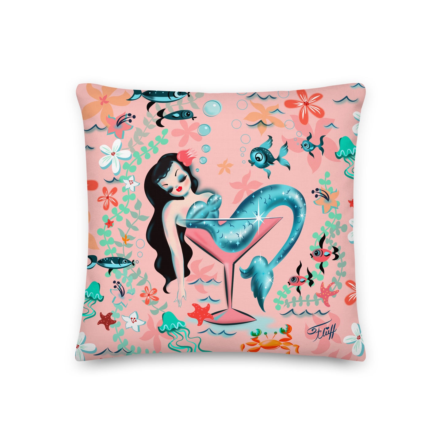 Tipsy Mermaid• Decor Pillow